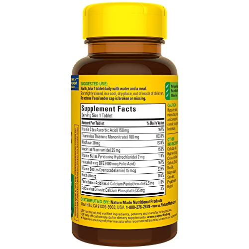 Ingredientes de alta calidad Nature Made Super B Complex.