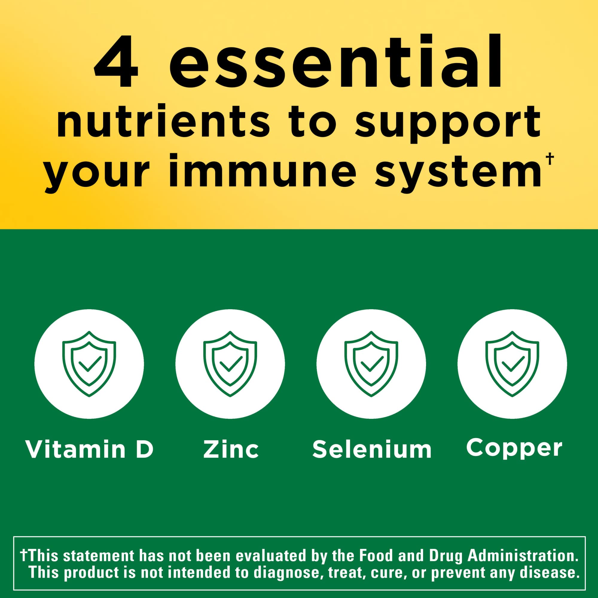 Nature Made Super D Immune Complex label shows gluten-free ingredients.