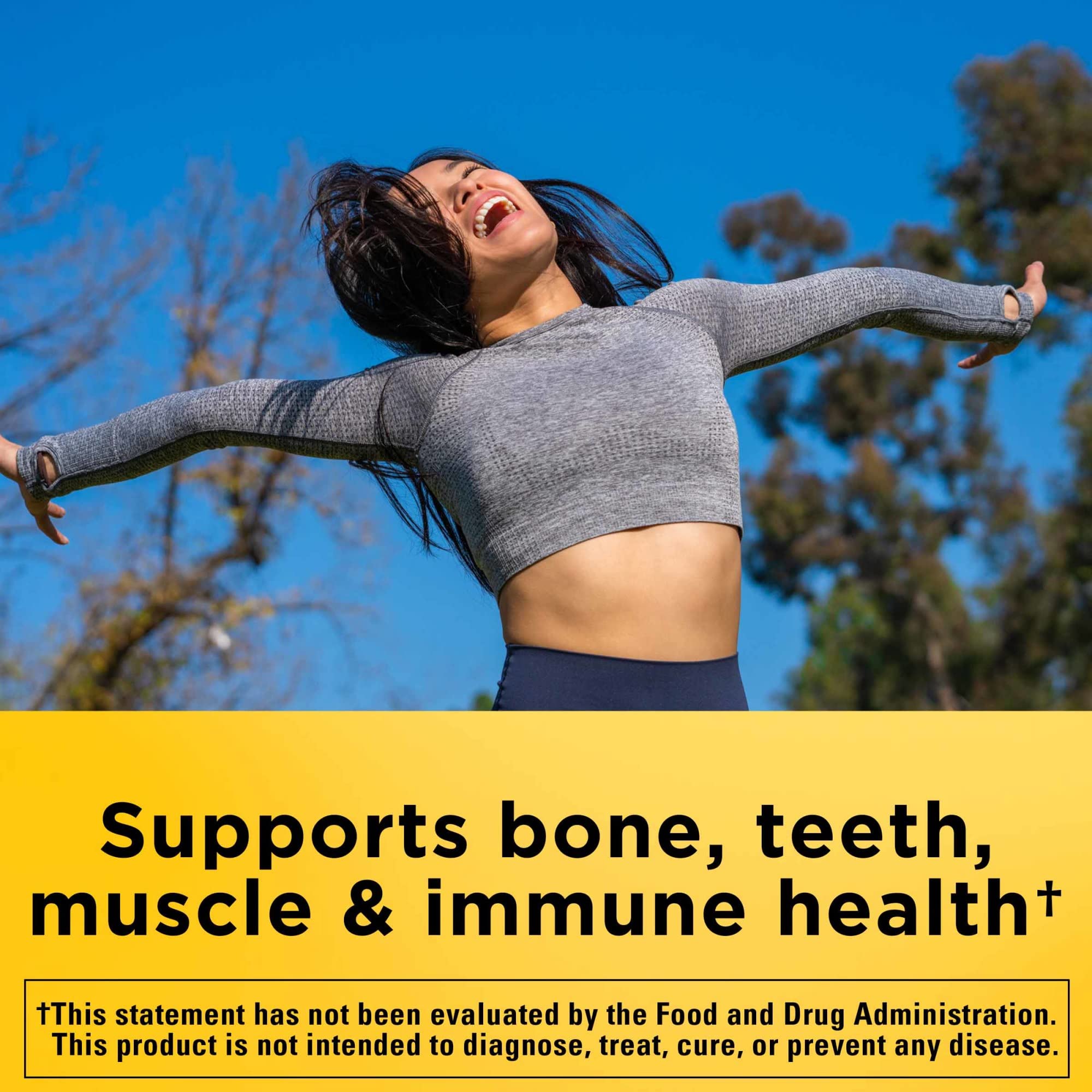 Nature Made Super D Immune Complex tablets close-up for easy dosing.
