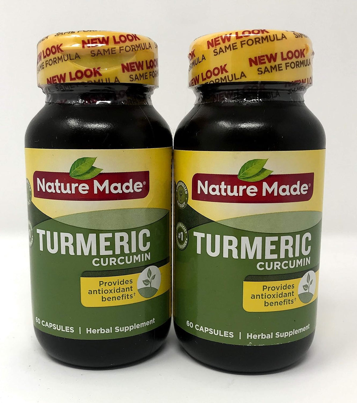 Nature Made Turmeric Curcumin 500 mg bottle; gluten-free, no artificial colors.