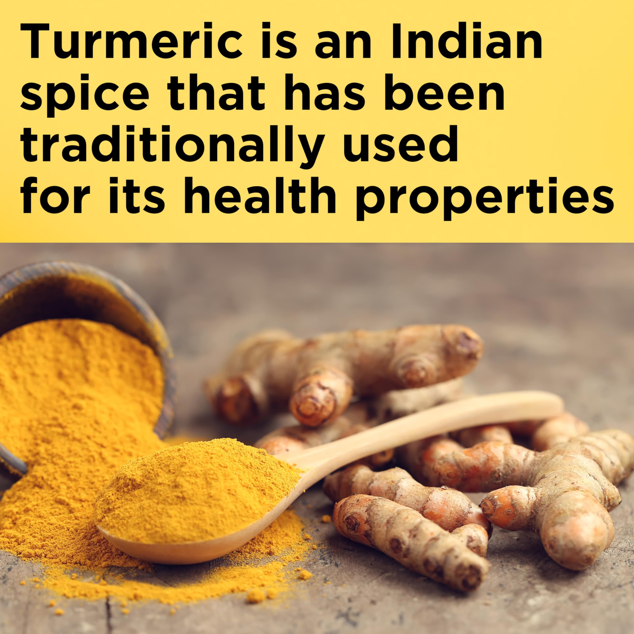 Nature Made Turmeric Curcumin 500 mg, cápsulas en frasco de 120 días.