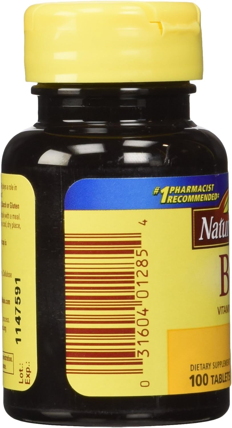 Ingredient and supplement facts for Nature Made Vitamin B-6 100 mg