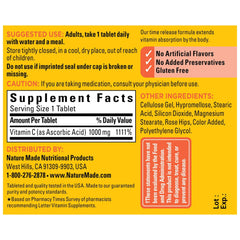 Nature Made Vitamin C 1000 mg time-release tablets; supports immune health