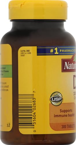 Nature Made Vitamin D3 1000 IU bottle on table for easy daily supplementation