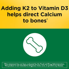 Nature Made D3 K2 softgels ready for daily intake with water.