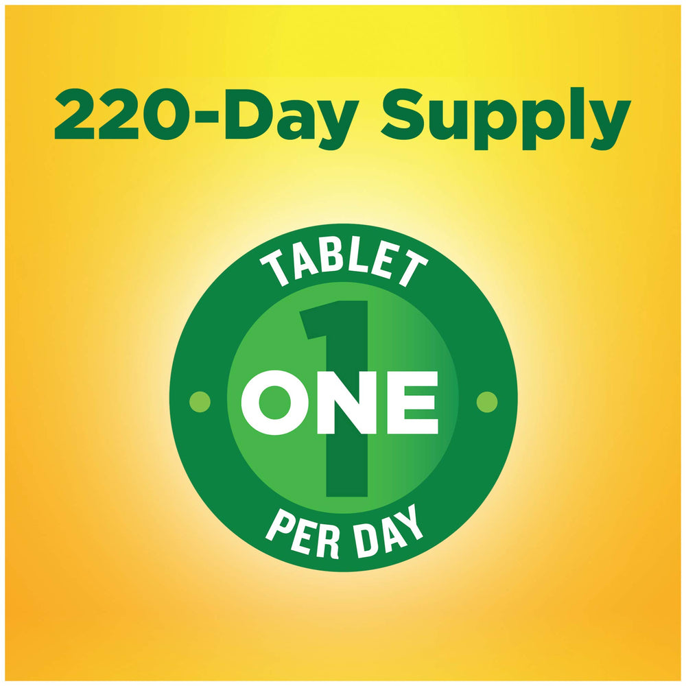 Nature Made Vitamin D3 tablets on white surface for everyday supplementation
