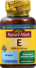 Nature Made Vitamin E 450 mg softgels bottle for daily antioxidant support