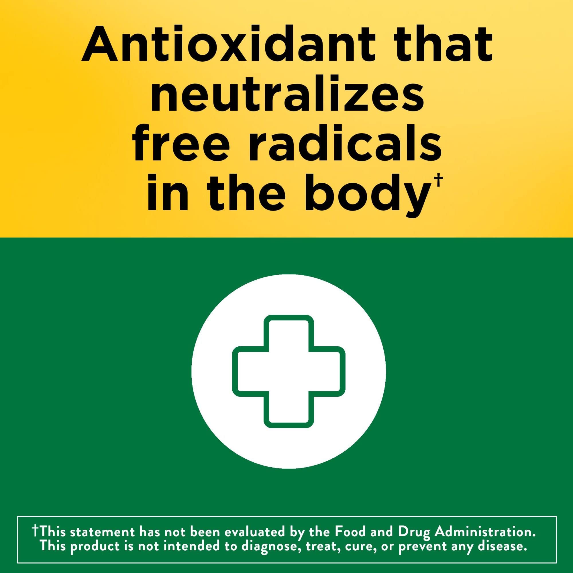 Nature Made Vitamin E softgels pour showing texture and easy swallow in daily routine