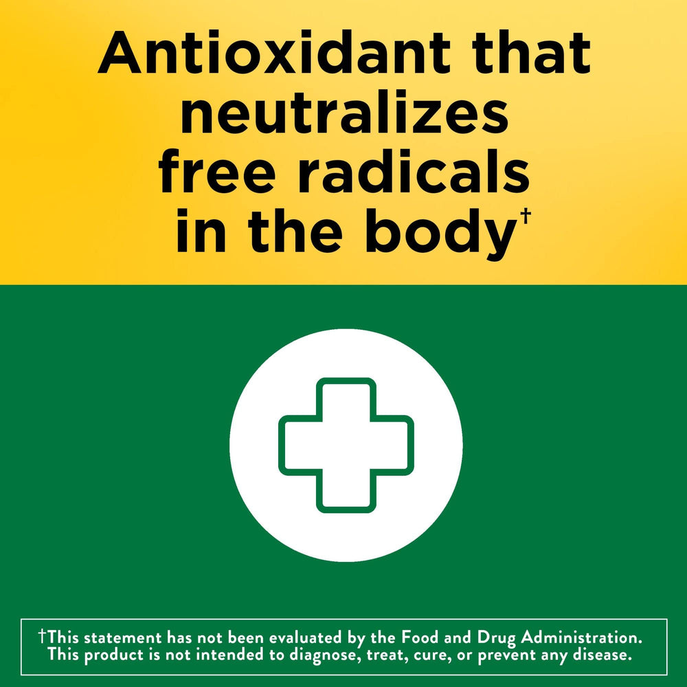 Nature Made Vitamin E softgels pour showing texture and easy swallow in daily routine
