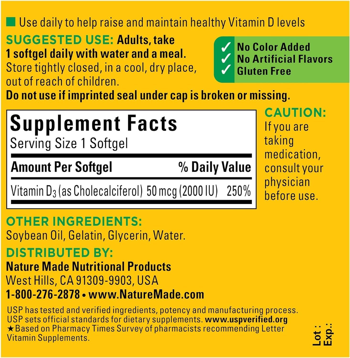 Caja y frascos Nature Made Vitamina D3 en estantería, fácil de incorporar en la rutina diaria.