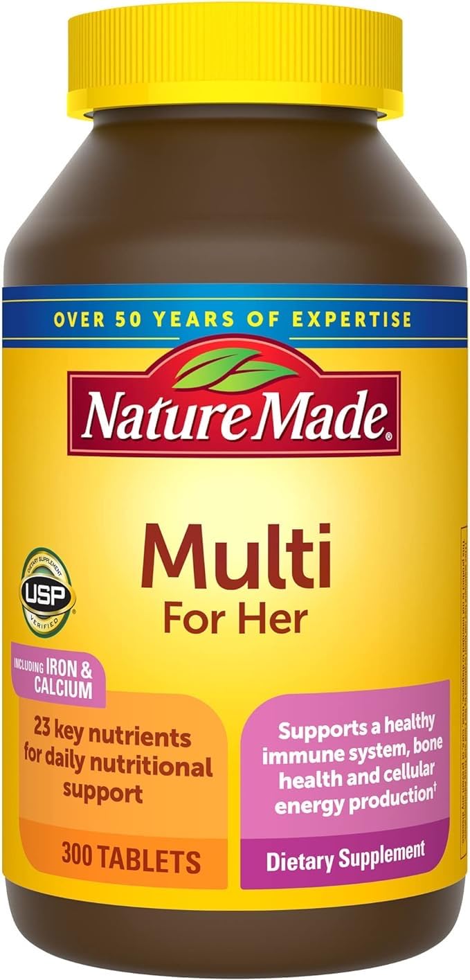 Nature Made Women's Multivitamin bottle front with 300-tablet supply for daily wellness