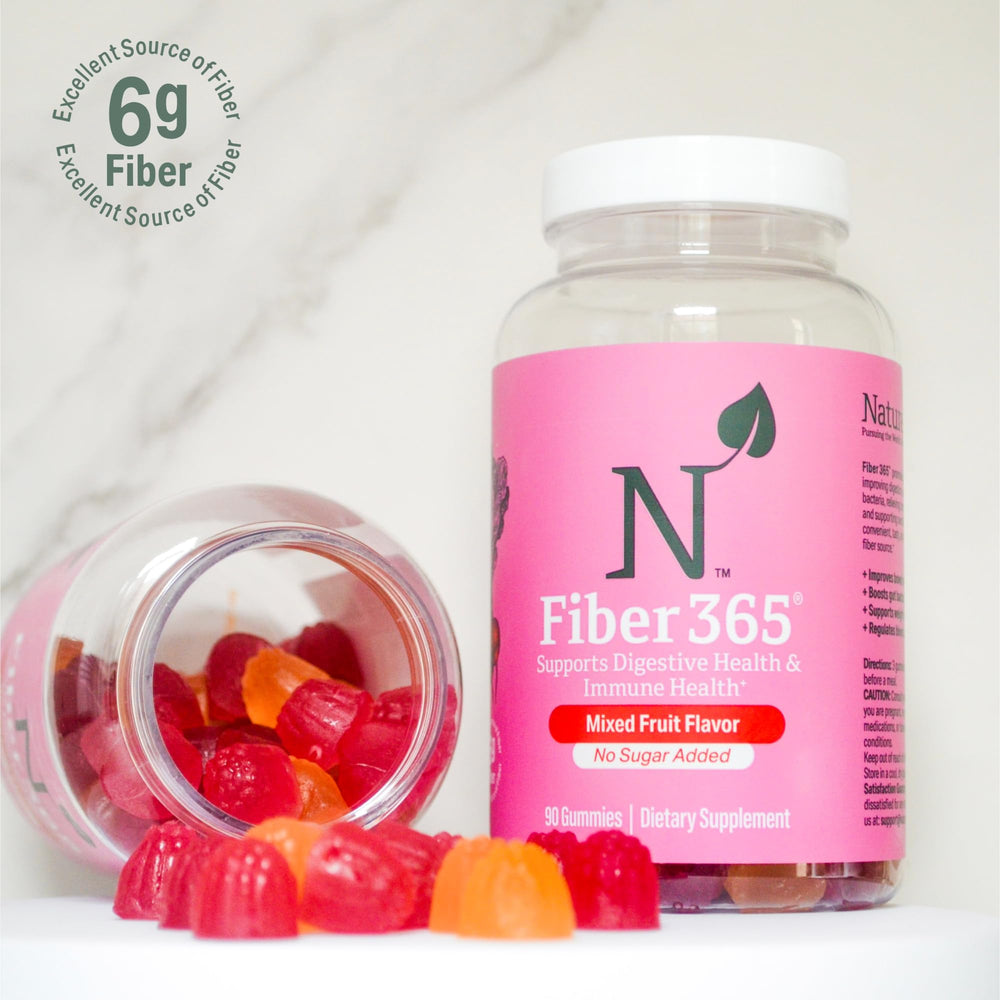 Nature M.D. Fiber 365 gummies clearly gelatin-free and easy to take.