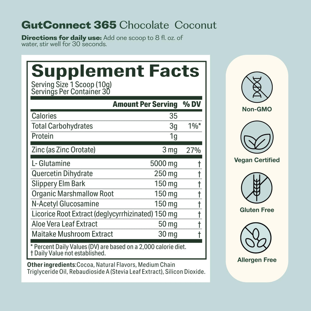 Nature M.D. GutConnect 365 jar on pantry shelf supports daily wellness.