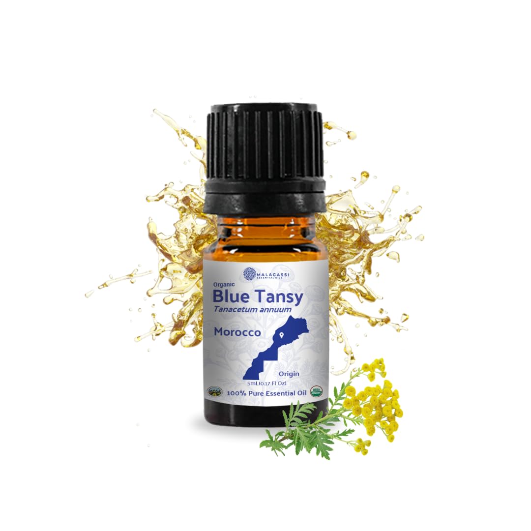 Nature Packaged Blue Tansy oil bottle for diffusers and skincare.