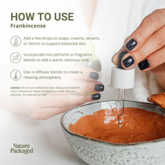Nature Packaged Aceite Esencial Incienso, cuidado de piel suave y fragancia calmante.