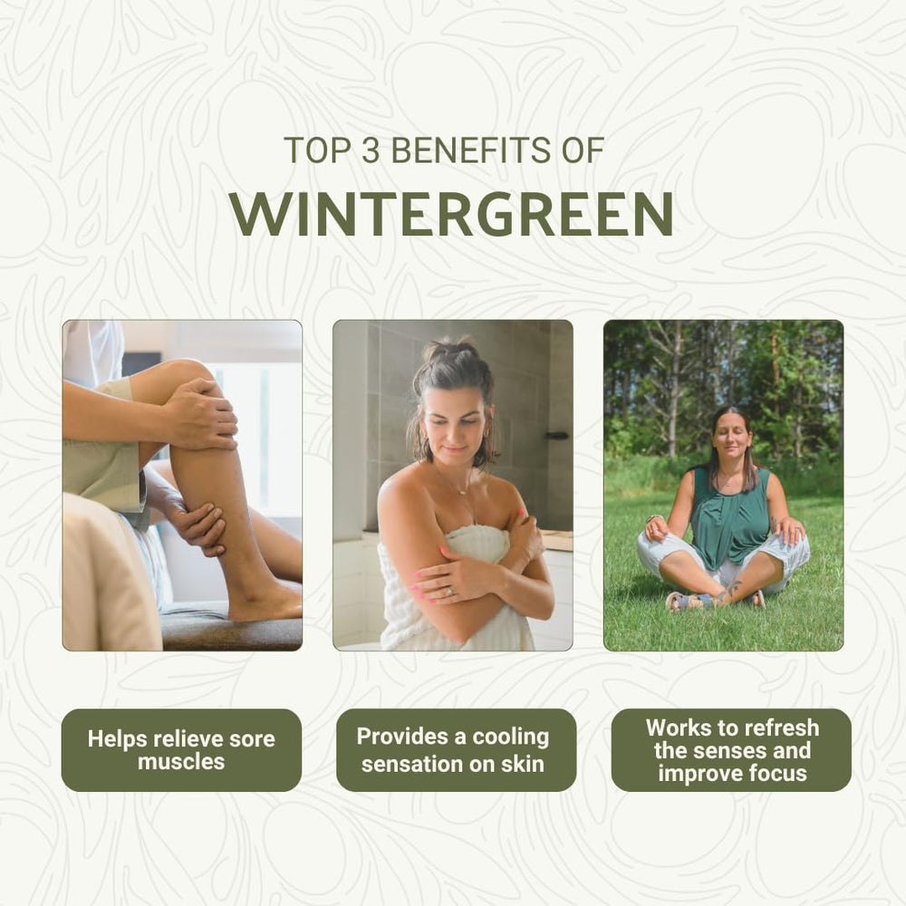 Nature Packaged Wintergreen oil label showing purity and batch details
