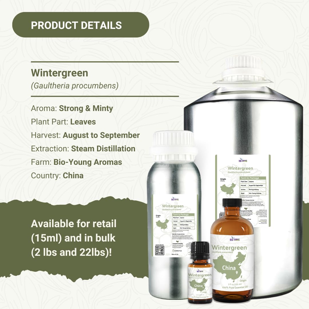 Nature Packaged Wintergreen oil massage blend with cooling, invigorating aroma