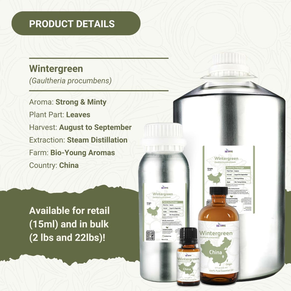 Nature Packaged Wintergreen oil massage blend with cooling, invigorating aroma