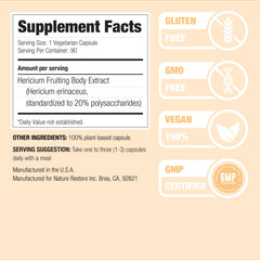 Nature Restore capsules pour into a glass for easy daily dosing.