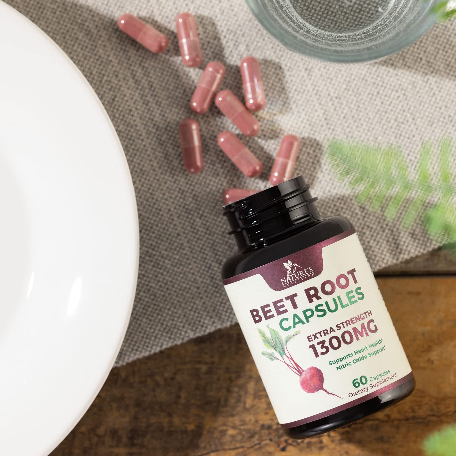 Beet Root capsules by Nature's Nutrition for heart health support