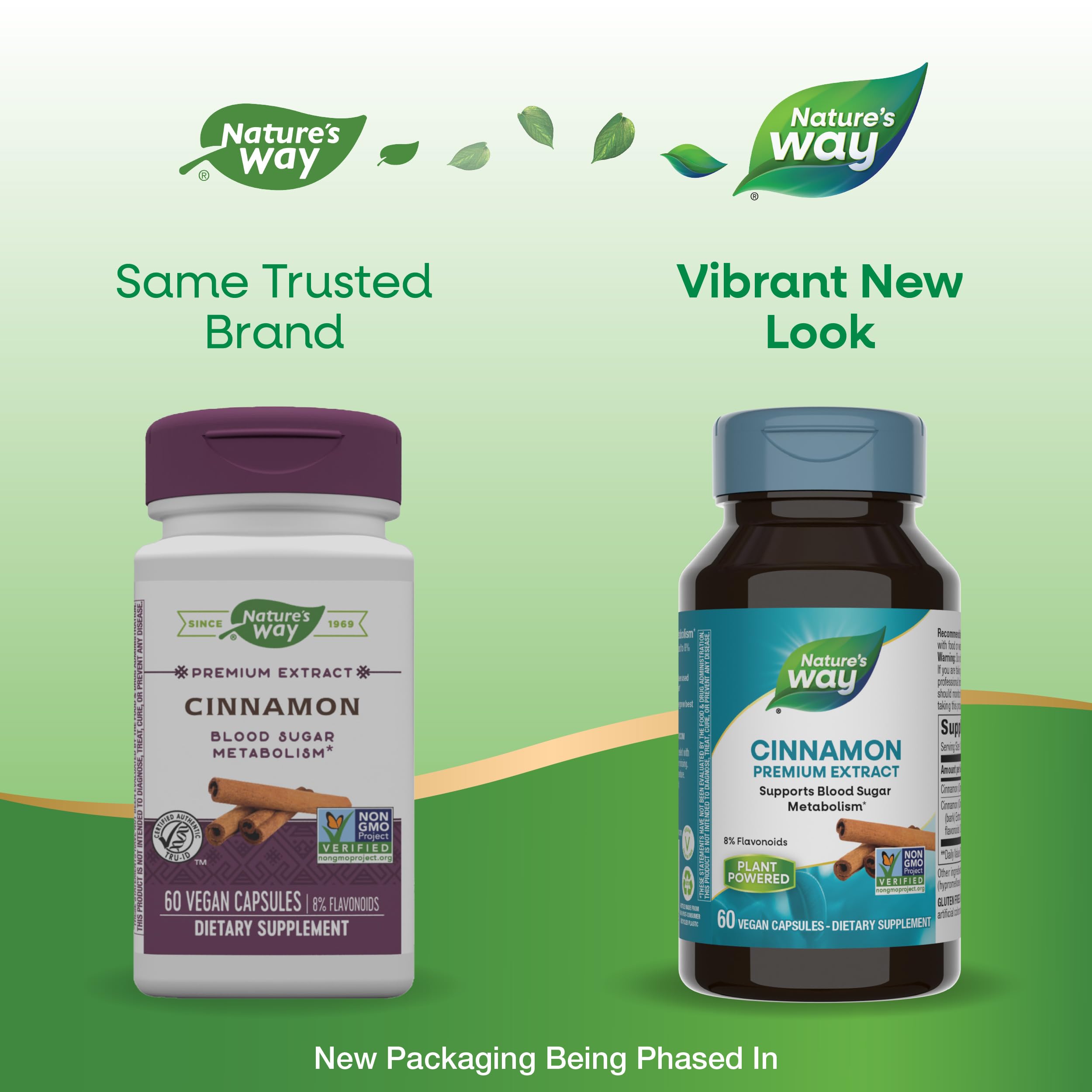 Nature's Way Cinnamon Extract capsules ready for everyday routine