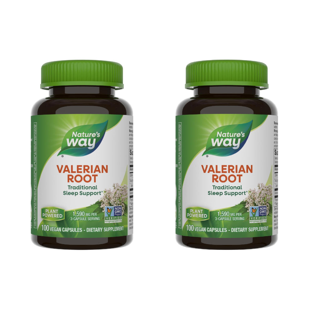 Nature's Way Valerian Root bottle for relaxing evenings and sleep support.