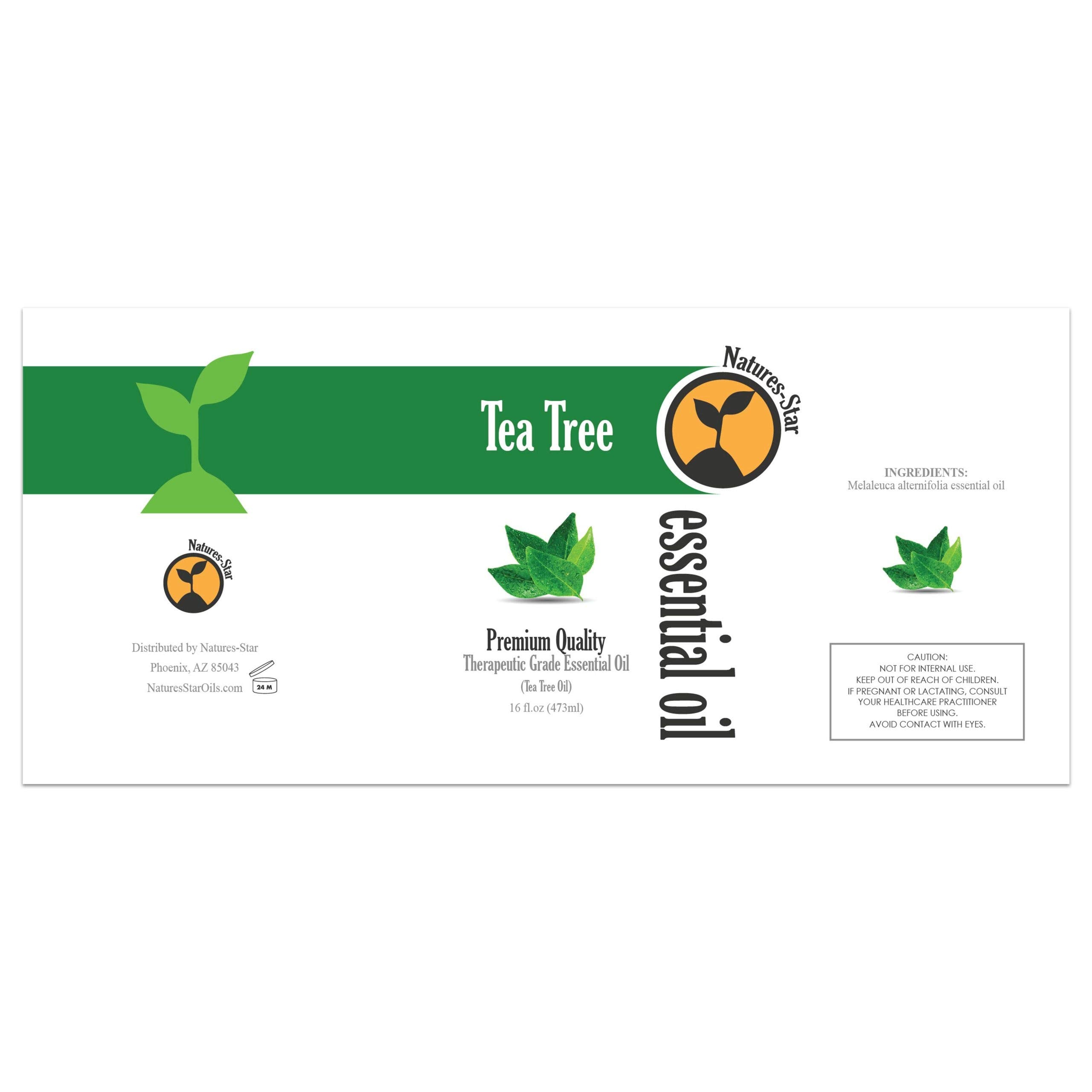 Natures-Star Tea Tree Essential Oil amber glass bottle preserves purity for diffusers.