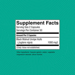 Nature's Sunshine Black Walnut 100 Capsules capsules closeup showing hulls texture