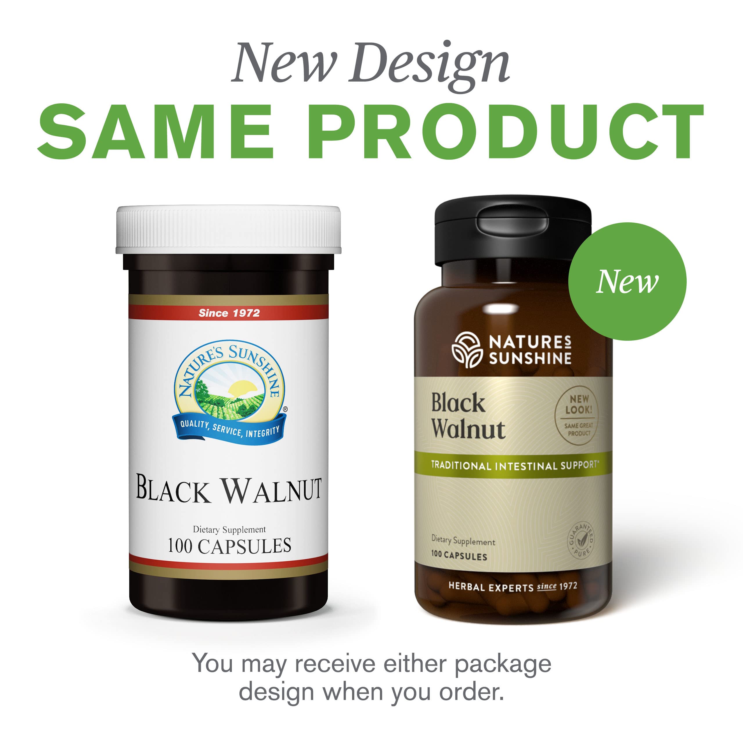 Nature's Sunshine Black Walnut 100 Capsules front-view reinforces quality and trust