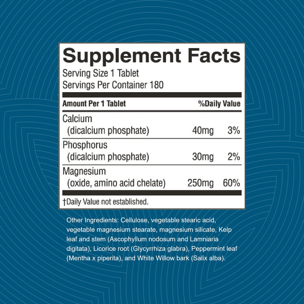 Nature's Sunshine Magnesium packaging on shelf, signaling trusted natural ingredients