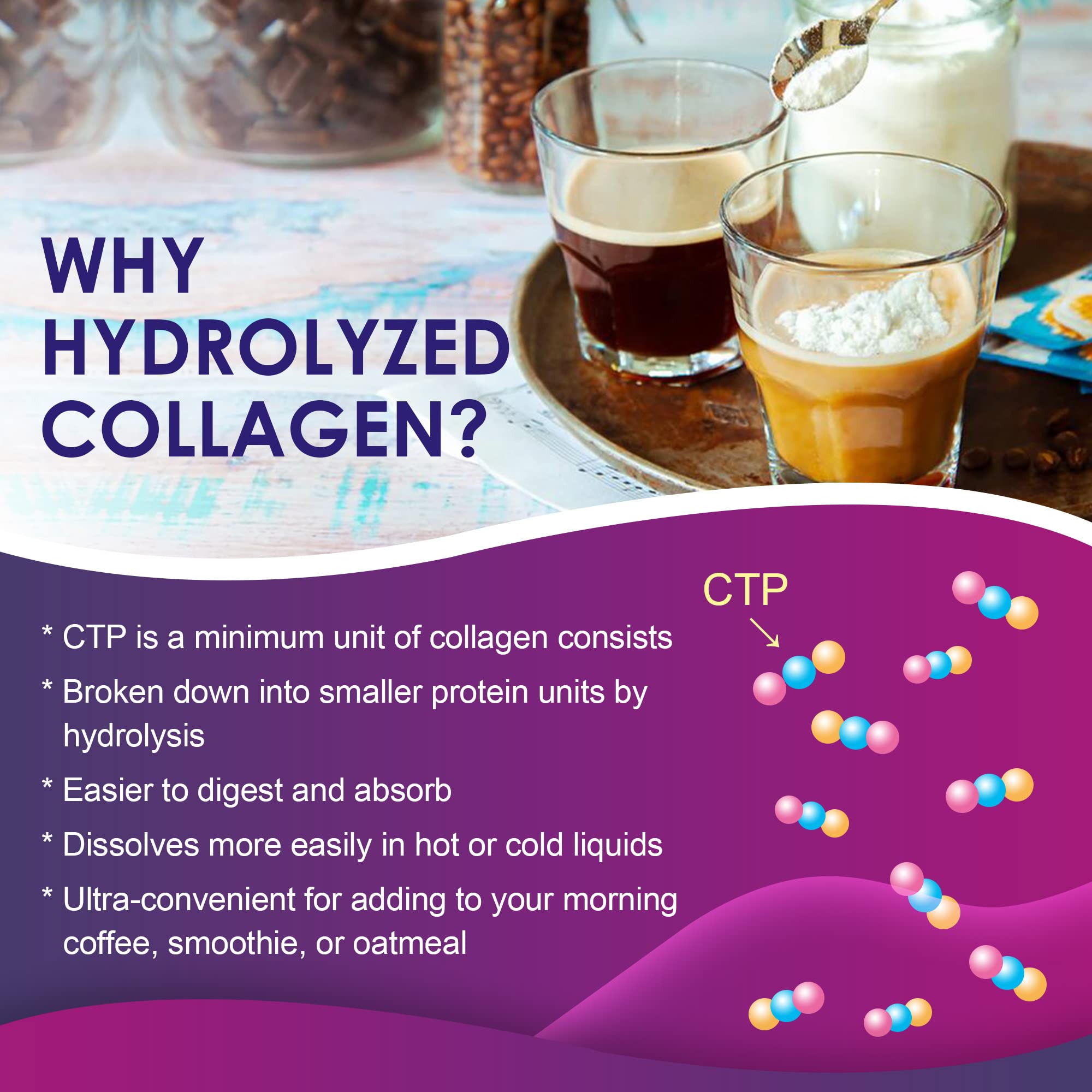Probiotics 3 billion CFU support digestion with collagen