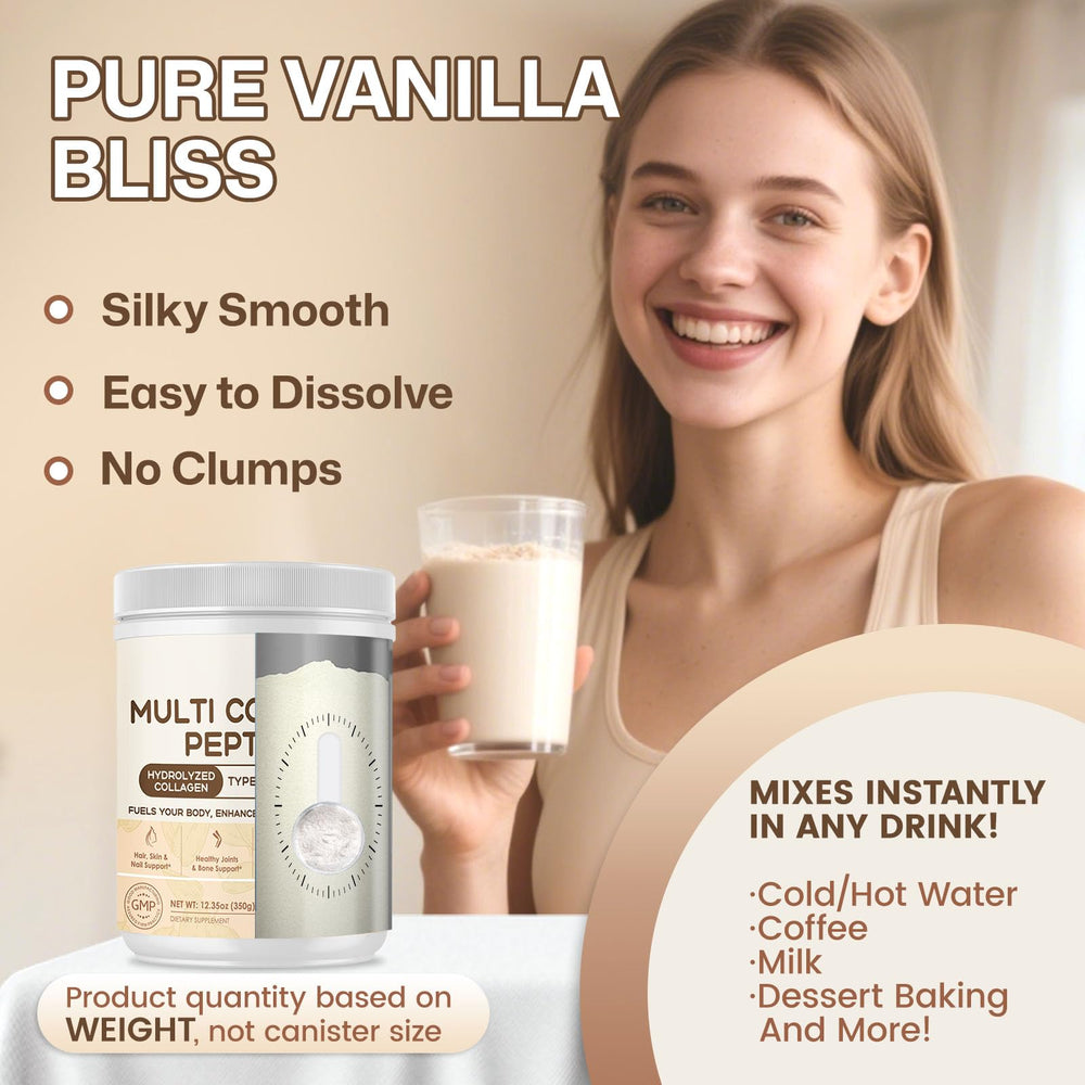 Nature Target collagen bottle on counter with lifestyle-friendly appeal