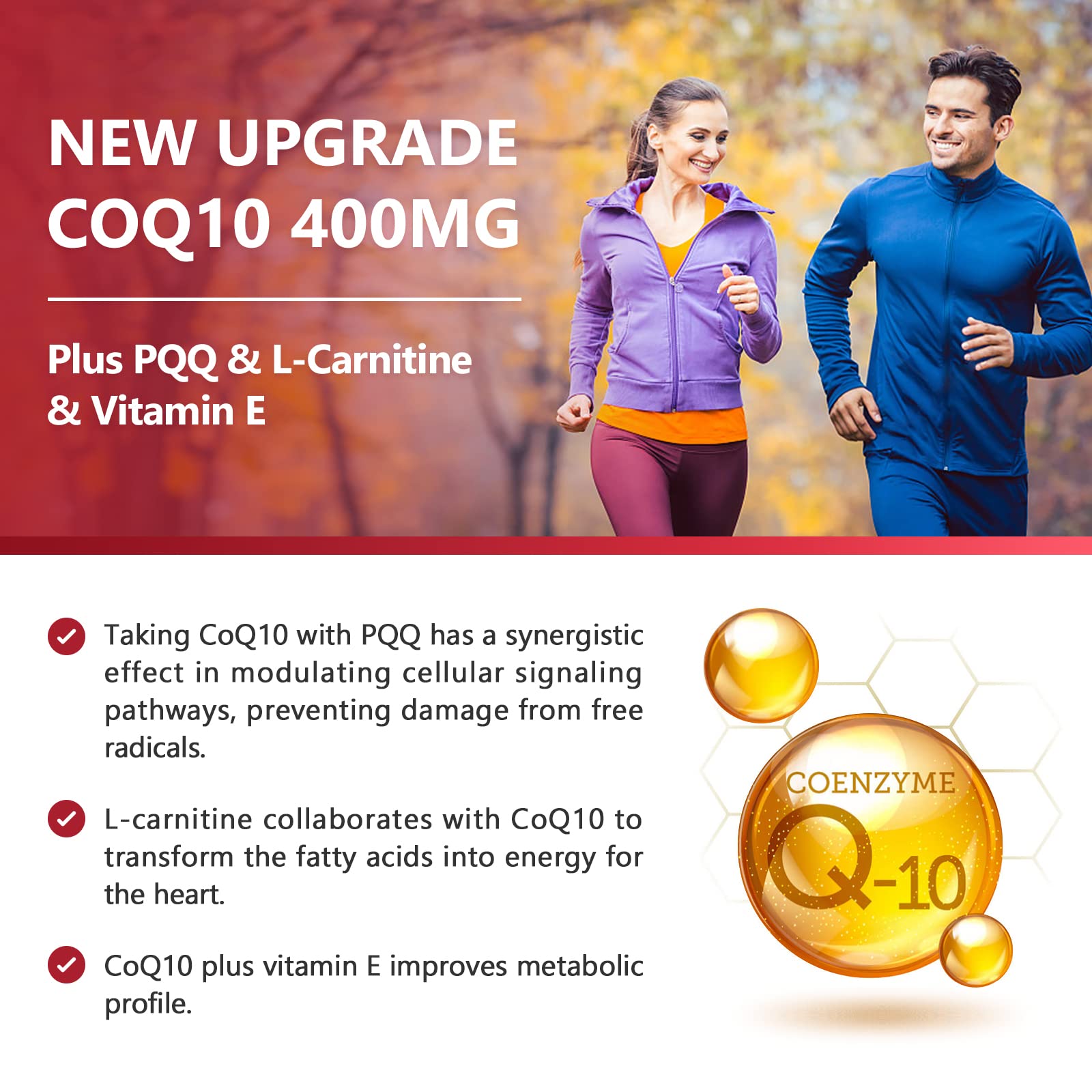 Nature Target CoQ10 400mg packaging label detailing purity