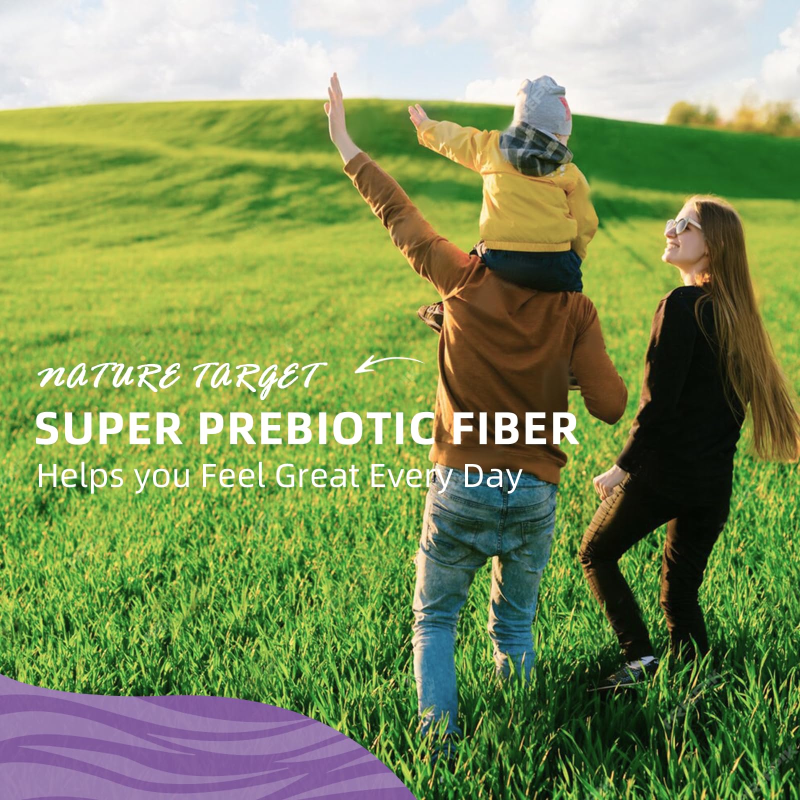Nature Target Daily Fiber morning routine visual suggests simple daily wellness habit