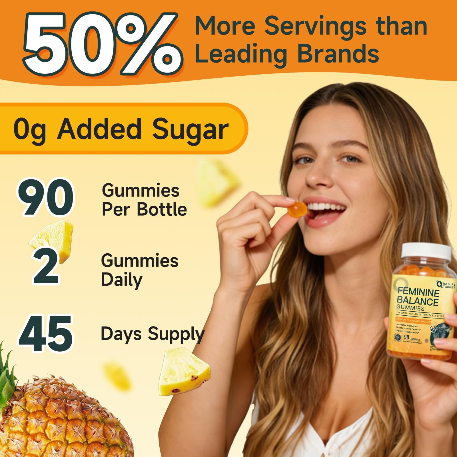 Nature Target gummies promoting immune-friendly balance for women