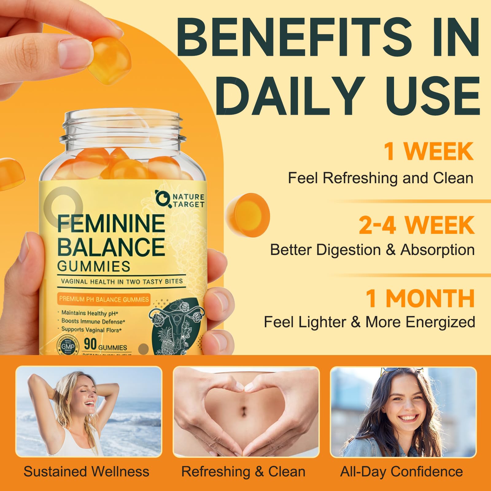 Vitamin C included in Feminine Balance for immune-friendly antioxidant support
