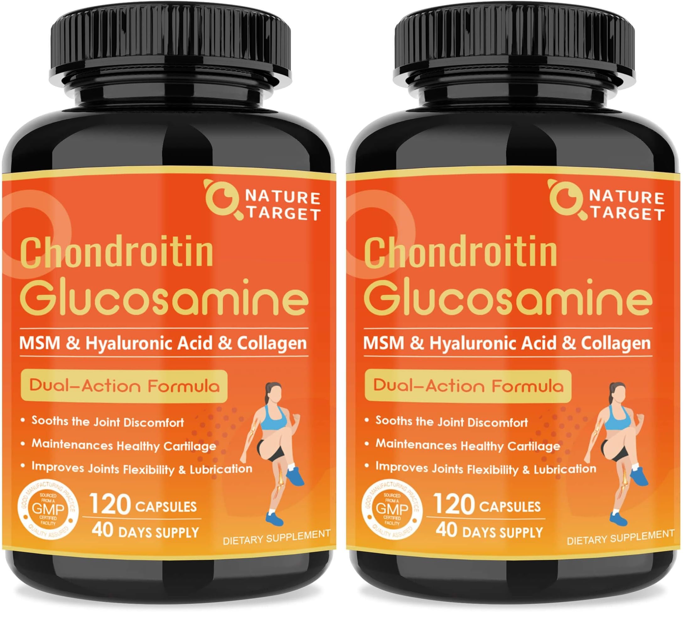 Nature Target Glucosamine Chondroitin bottle front for joint support