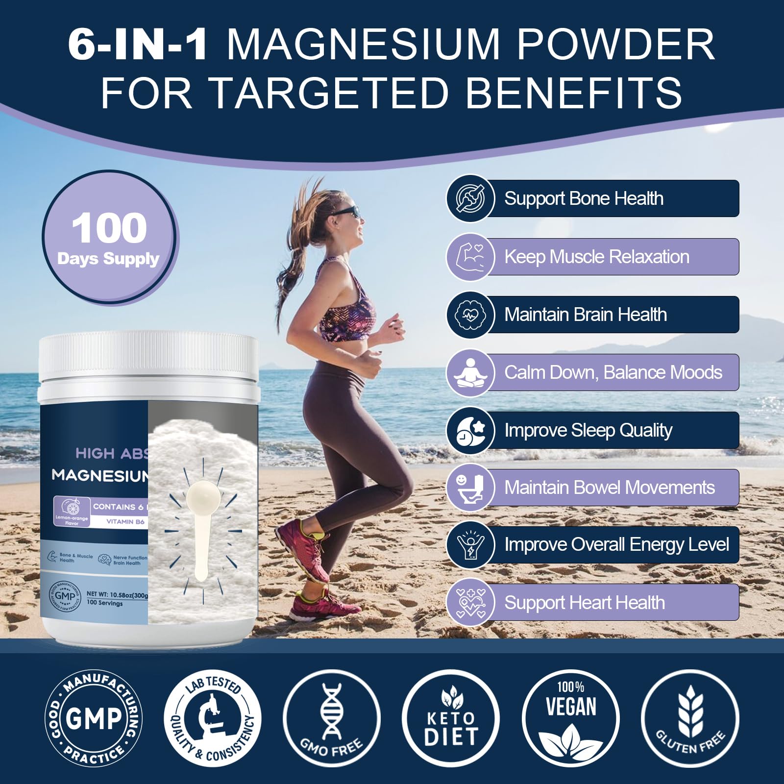 NATURE TARGET powder dissolving in water for quick, smooth mixing.