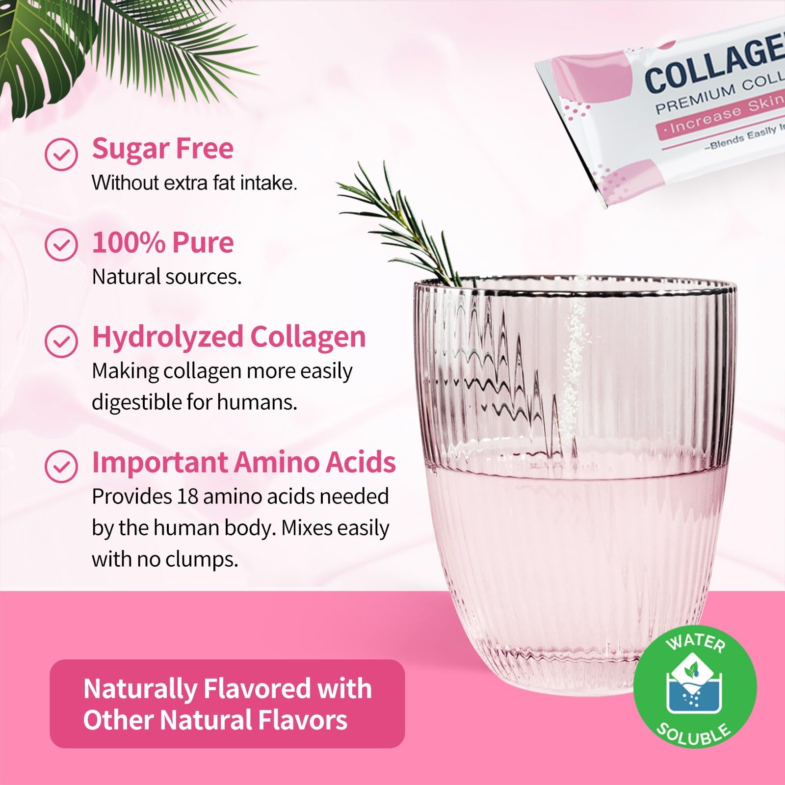 Nature Target multi collagen powder label showing Types I–X for comprehensive support.