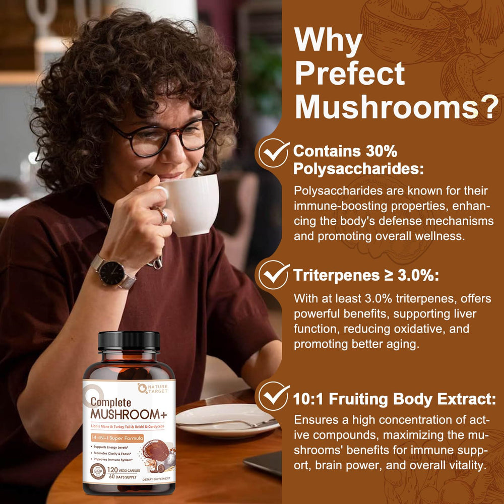 Nature Target Reishi mushroom close-up for immune and balance support