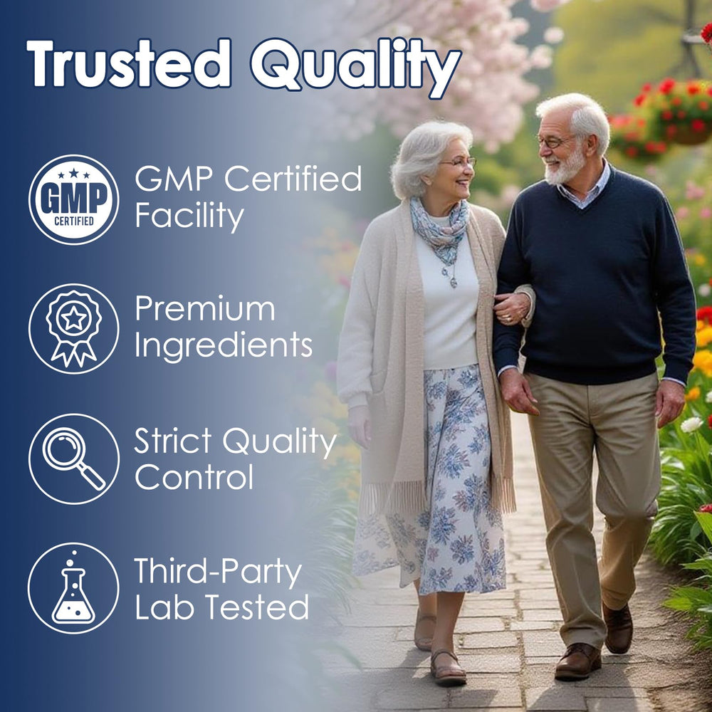 Nature Target Omega-3 safety seal signifying third-party testing and cgmp compliance.