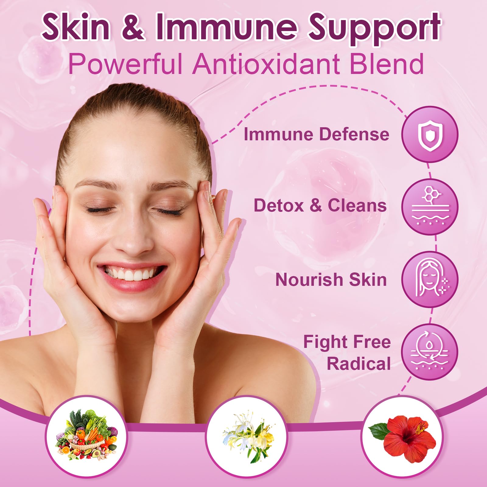 Nature Target Probiotics digestive enzymes illustration suggests improved nutrient breakdown.