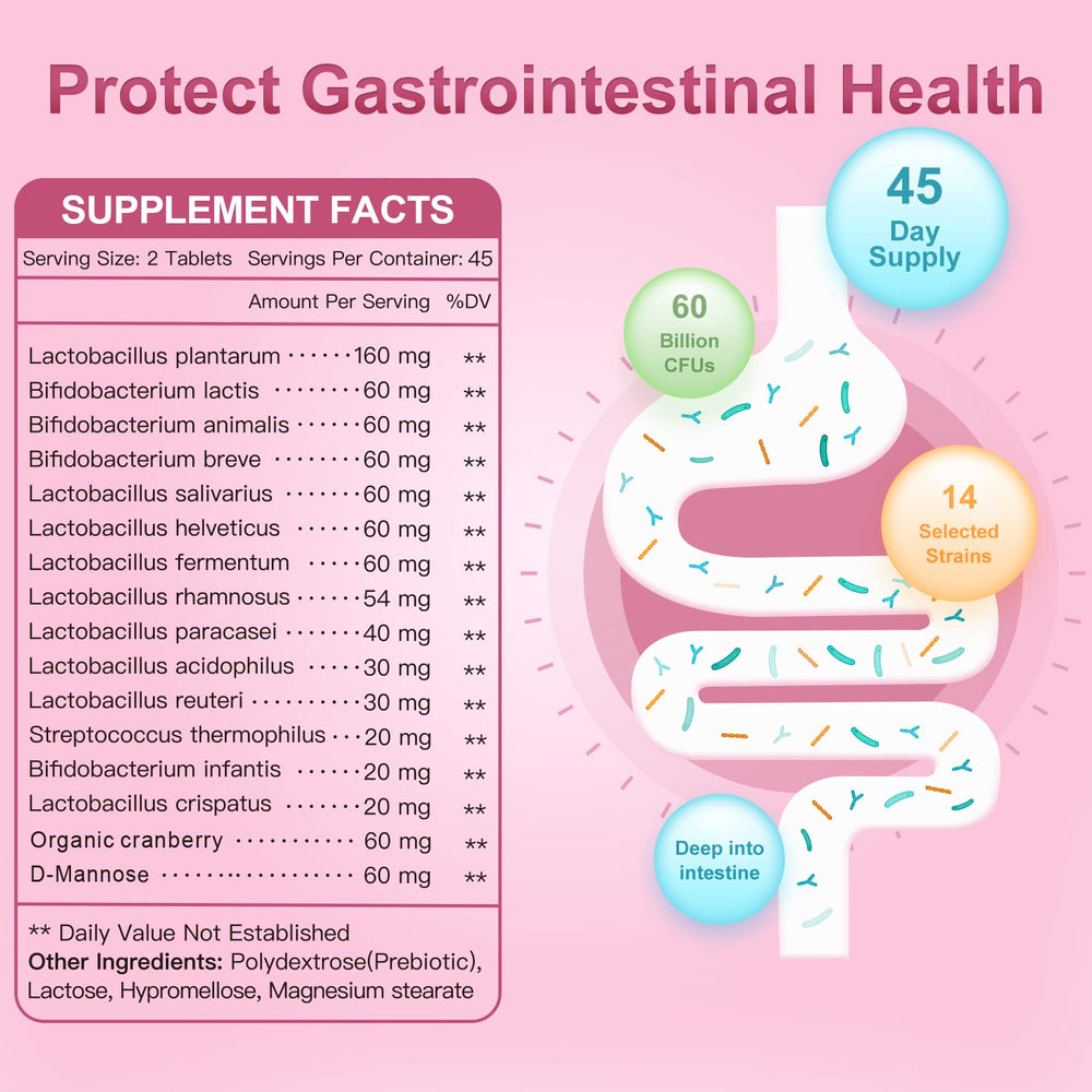 Small, easy-to-swallow Nature Target Probiotics for Women capsules.