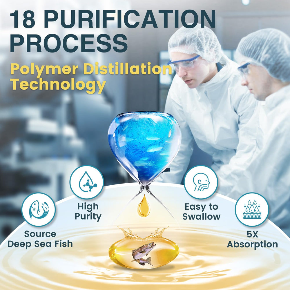 Nature Target purified fish oil process highlights high-purity omega-3 production.