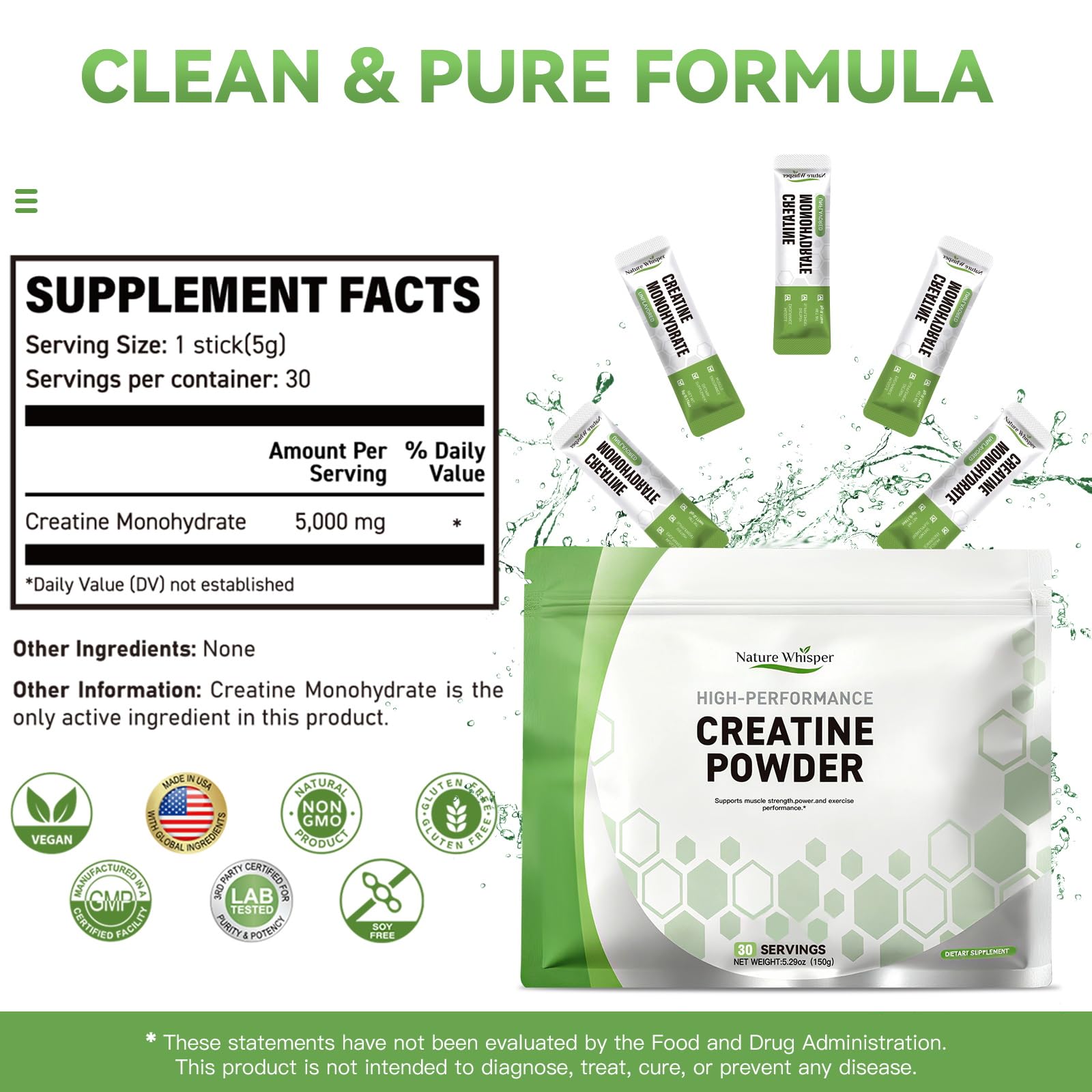 Nature Whisper unflavored creatine powder mixed into yogurt without taste change