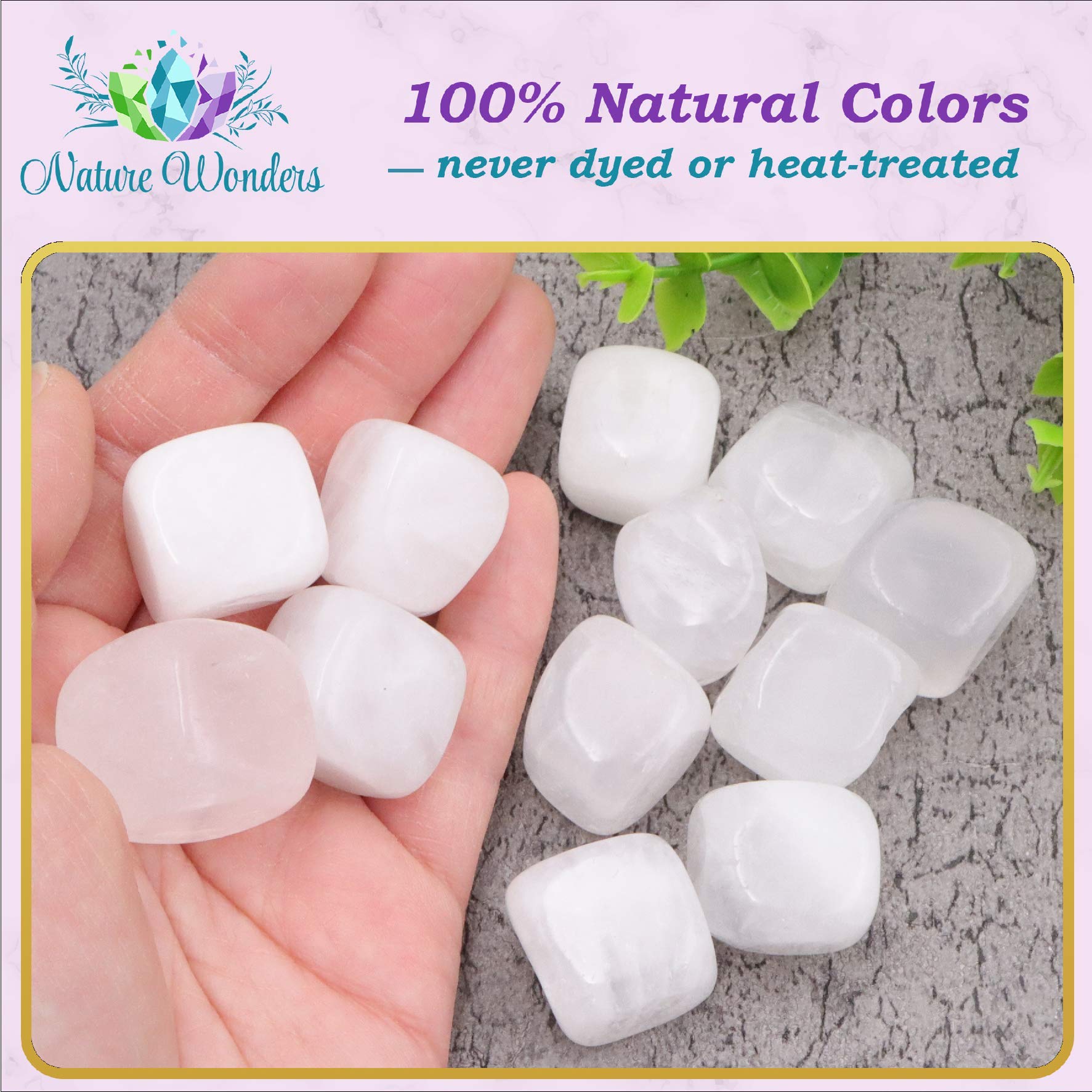 Nature Wonders clear quartz energy cleansing set on an altar or workspace.