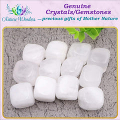 Nature Wonders clear quartz natural color stones with beeswax finish for meditation and focus.