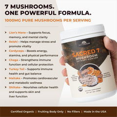 Naturealm Sacred 7 mix dissolves into smoothie, tea, or coffee without taste.
