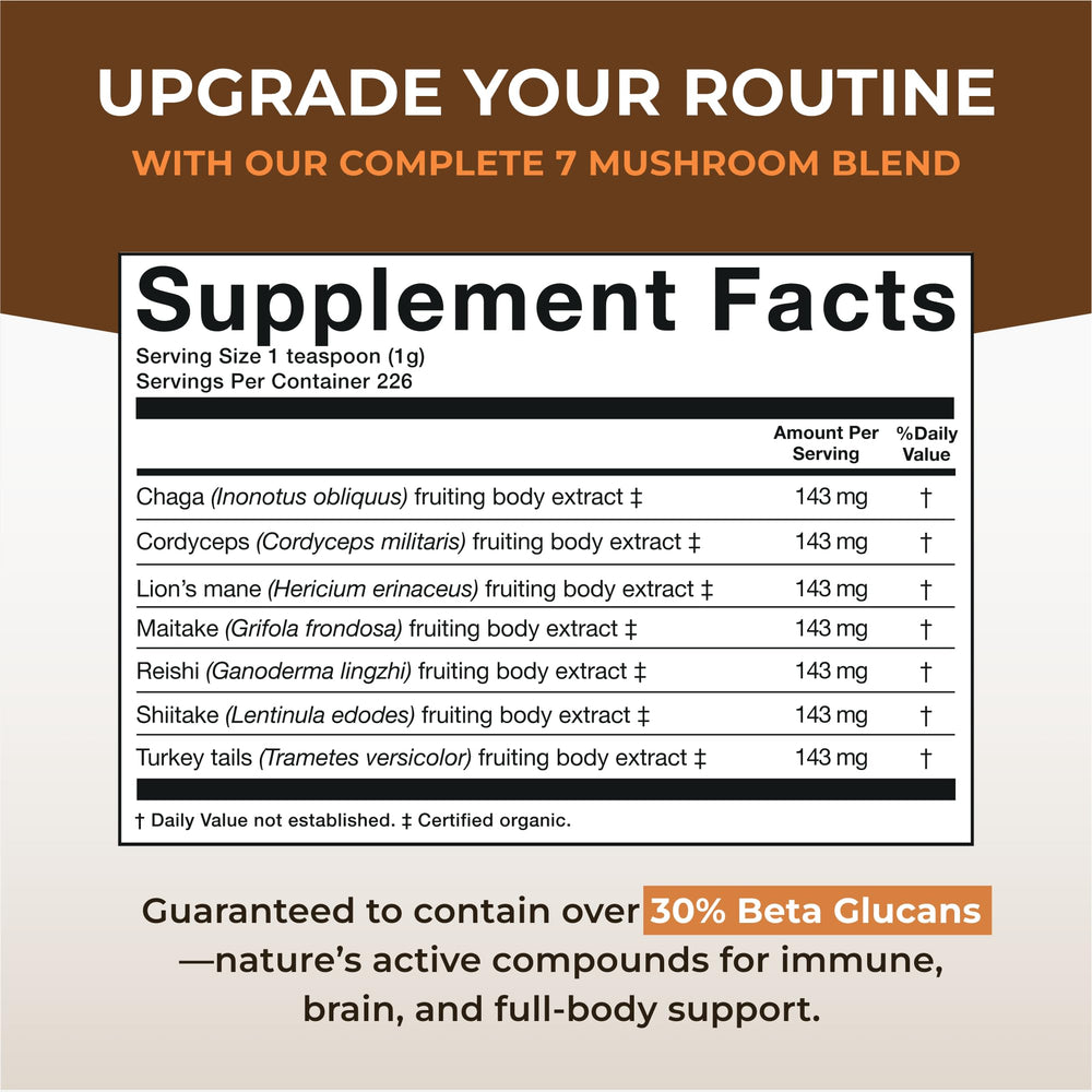 Naturealm Sacred 7 powder mixed into tea for focused calm