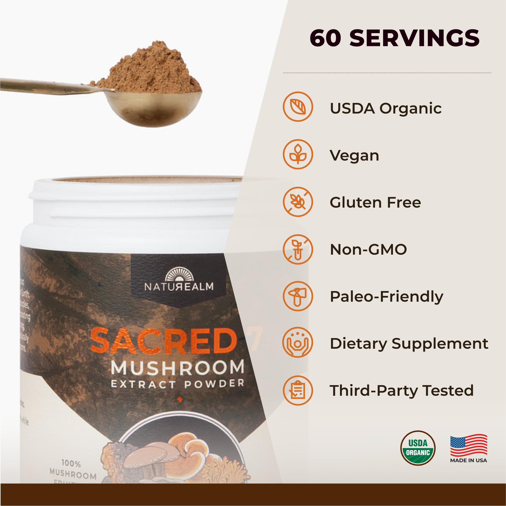 Naturealm Sacred 7 portable packaging shows on-the-go convenience for busy days.